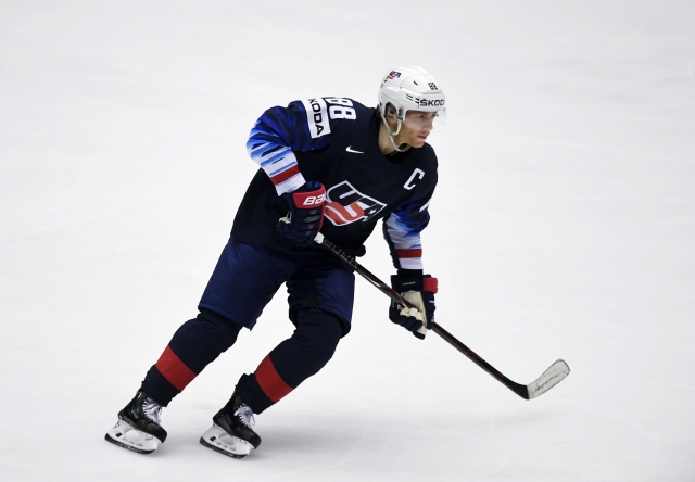 Patrick Kane na loňském světovém šampionátu. Patrick Kane na loňském světovém šampionátu.