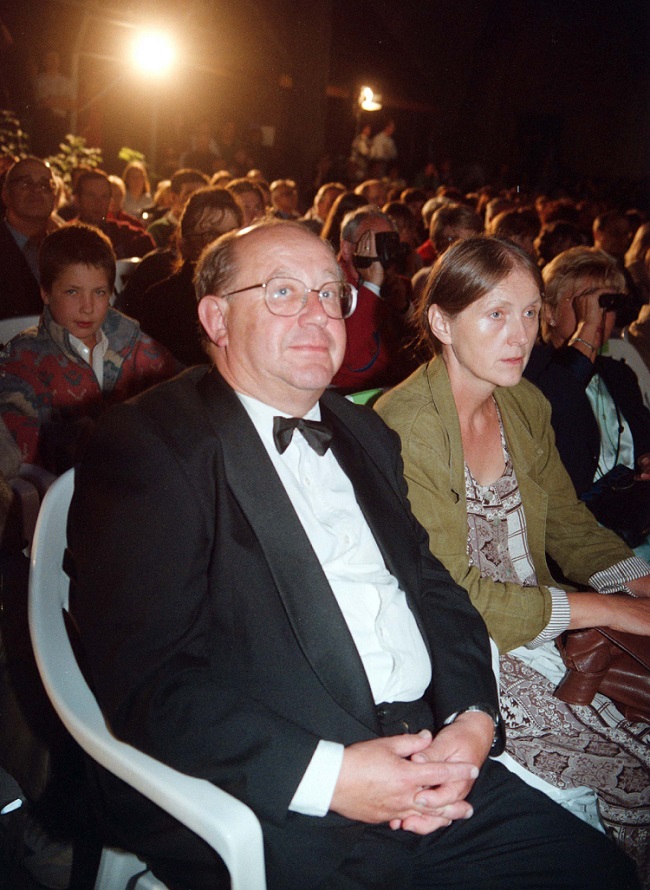 Skladatel František Xaver Thuri na festivalu v Českém Krumlově v roce 1996.