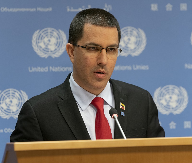 Venezuelský ministr zahraničí Jorge Arreaza. Venezuelský ministr zahraničí Jorge Arreaza.