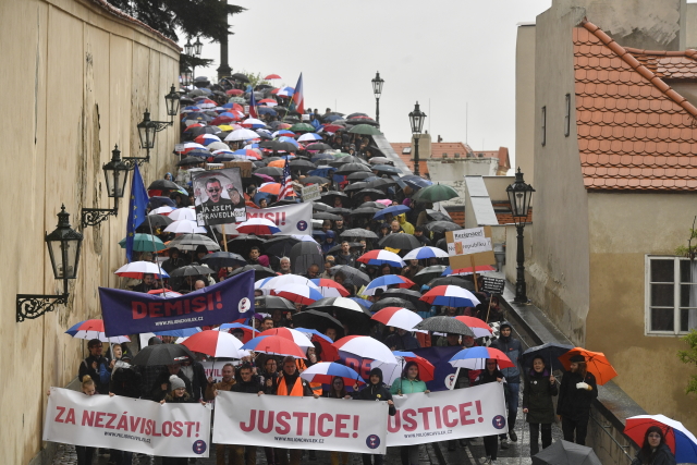 Demonstrace v Praze.
