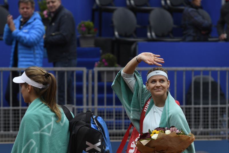 Lucie Šafářová se loučí s domácími diváky po vypadnutí ve čtyřhře tenisového turnaje v Praze.