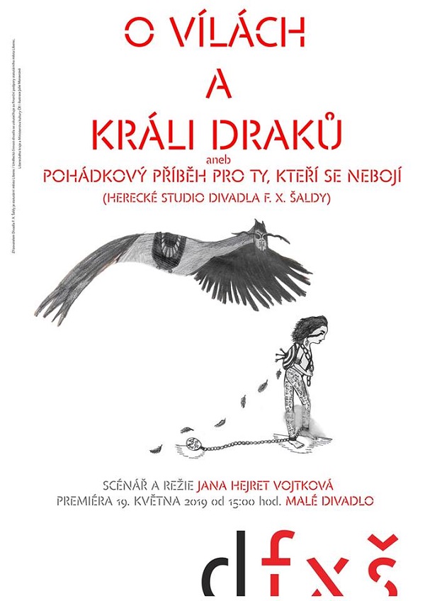 Plakát ke hře O vílách a Králi draků. 