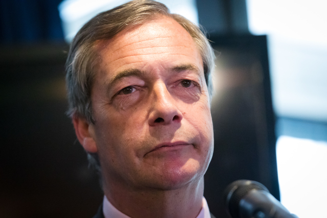Britský politik Nigel Farage.
