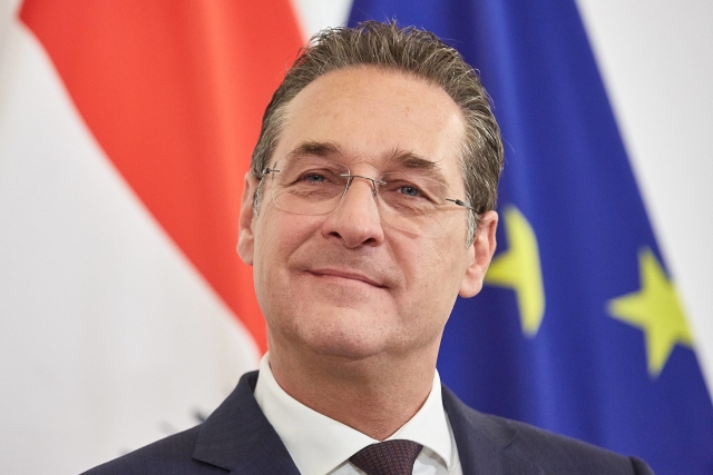 Rakouský vicekancléř Heinz-Christian Strache.