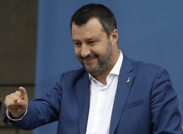 Šéf italské Ligy Matteo Salvini.