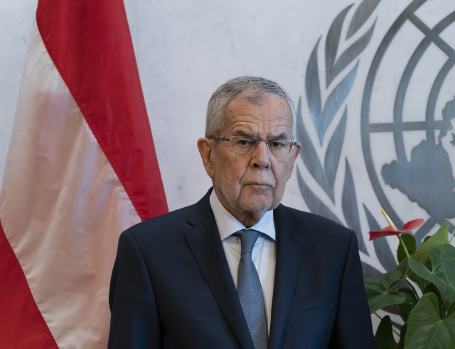 Rakouský prezident Alexander Van der Bellen.
