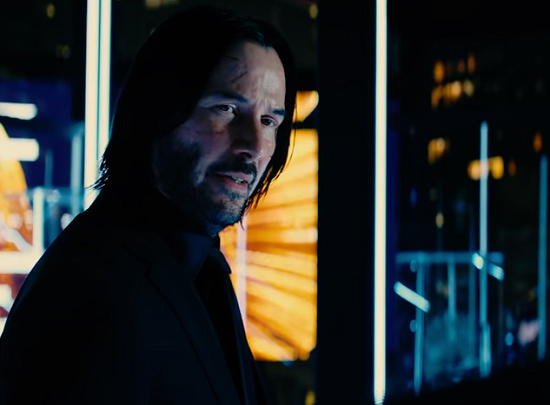Snímek z filmu John Wick 3.