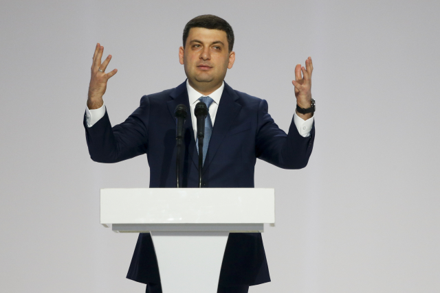 Ukrajinský premiér Volodymyr Hrojsman. Ukrajinský premiér Volodymyr Hrojsman.