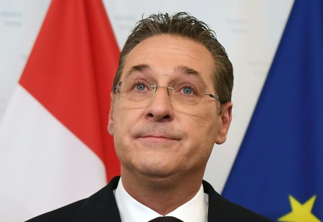 Bývalý rakouský vicekancléř a šéf protiimigračních svobodných (FPÖ) Heinz-Christian Strache.