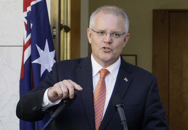 Znovu zvolený australský premiér Scott Morrison.