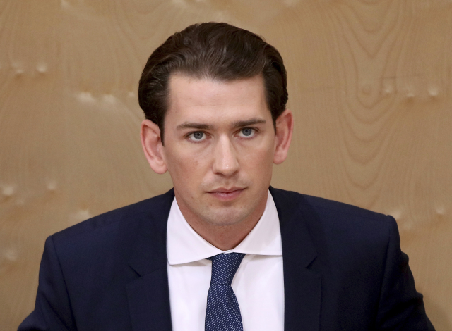 Rakouský kancléř Sebastian Kurz.