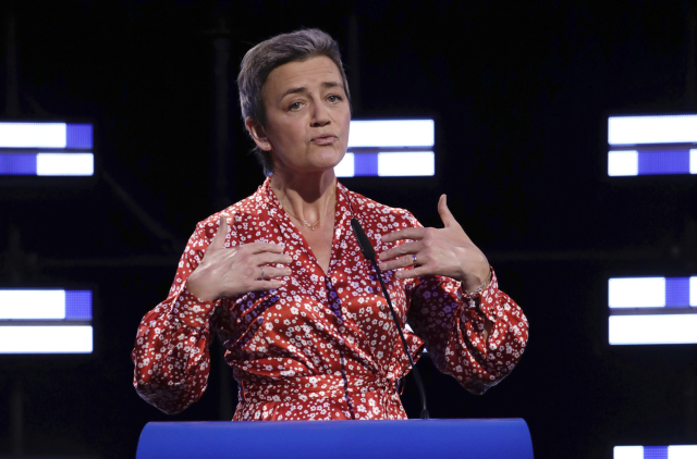 Dánská liberální kandidátka Margrethe Vestagerová.
