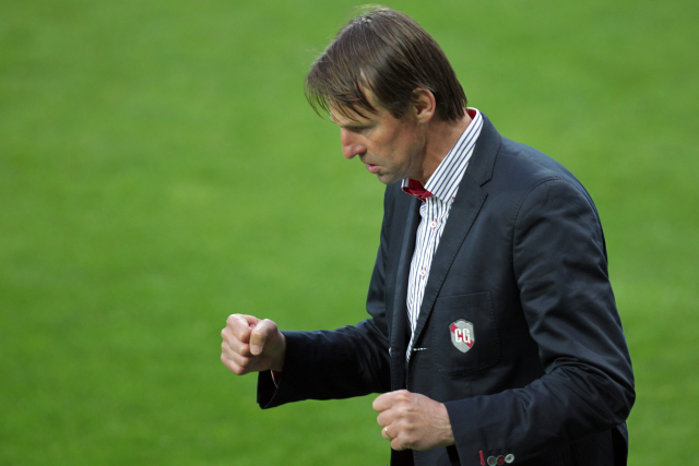 Trenér František Straka.