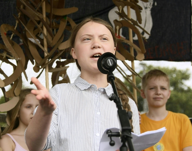 Šestnáctiletá švédská ekologická aktivistka Greta Thunbergová.