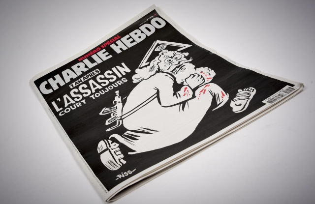 Satirický časopis Charlie Hebdo.