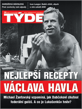 Aktuální obálka časopisu TÝDEN.