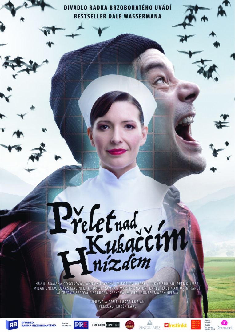 Plakát ke hře Přelet nad kukaččím hnízdem.