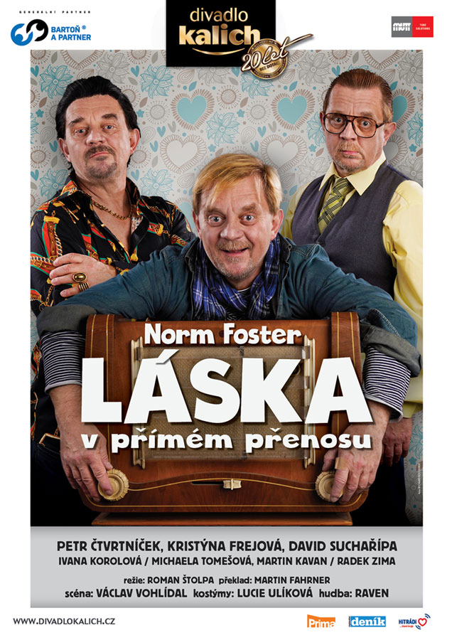 Plakát ke hře Láska v přímém přenosu.