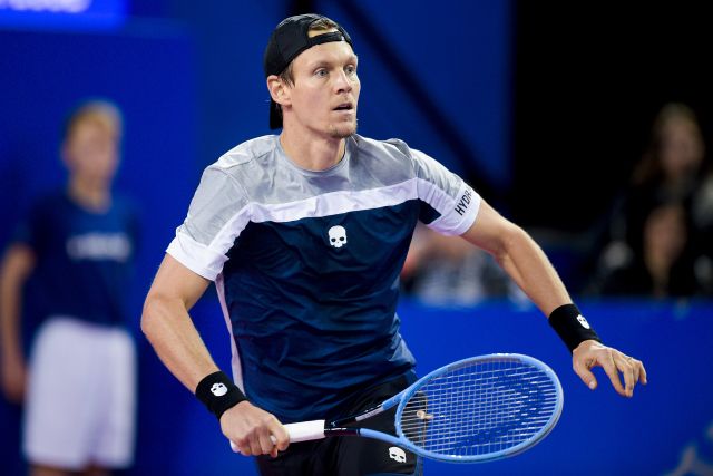 Český tenista Tomáš Berdych na turnaji v Montpellier.