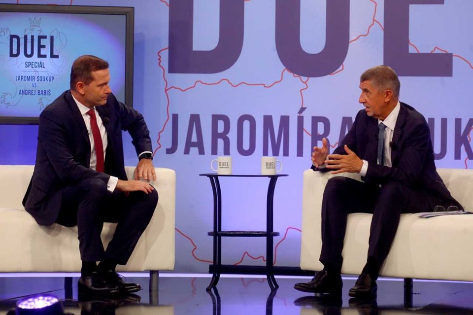 Andrej Babiš navštívil Duel Jaromíra Soukupa.