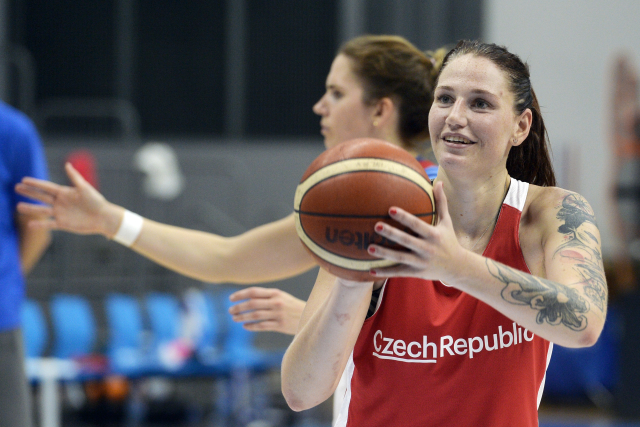 Renáta Březinová na otevřeném tréninku české reprezentace.