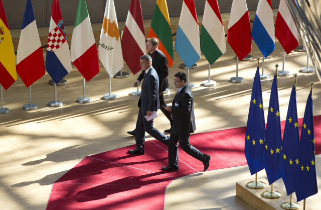 Český premiér Andrej Babiš na summitu v Bruselu.