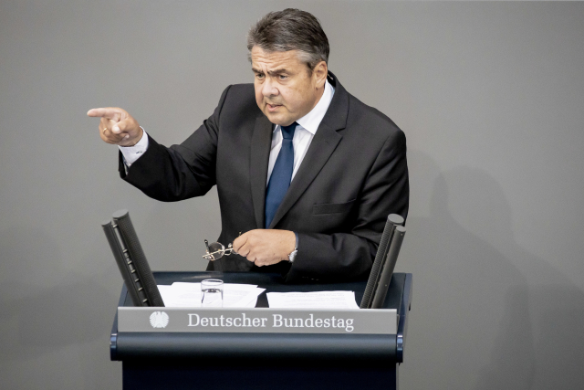 Šéf německých sociálních demokratů (SPD) Sigmar Gabriel.