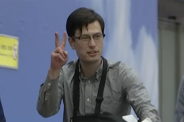 Australský student Alek Sigley.