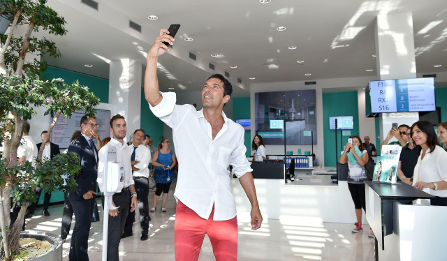 Fotbalový brankář Gianluigi Buffon. 