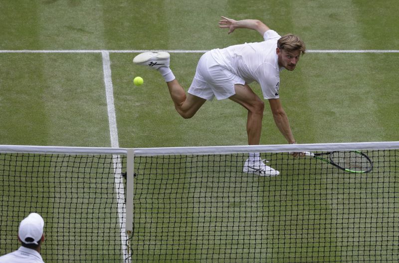 Čtvrtfinále Wimbledonu, utkání Djokovič - Goffin.