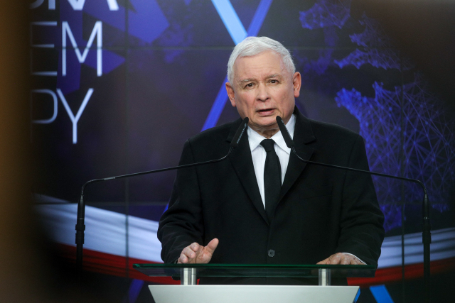 Vedoucí strany Právo a spravedlnost Jaroslaw Kaczyński.