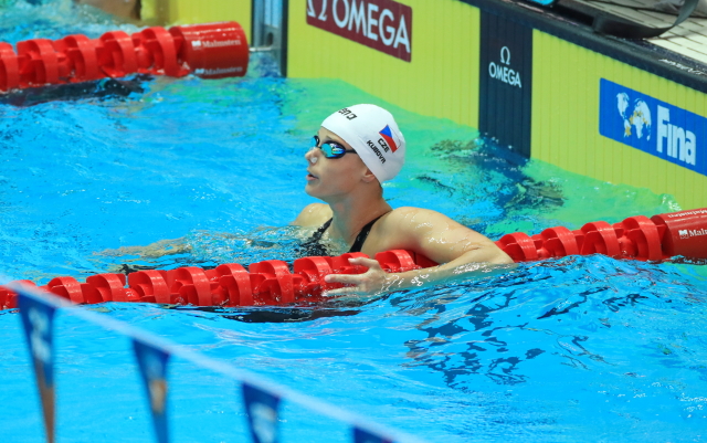 Plavkyně Simona Kubová.