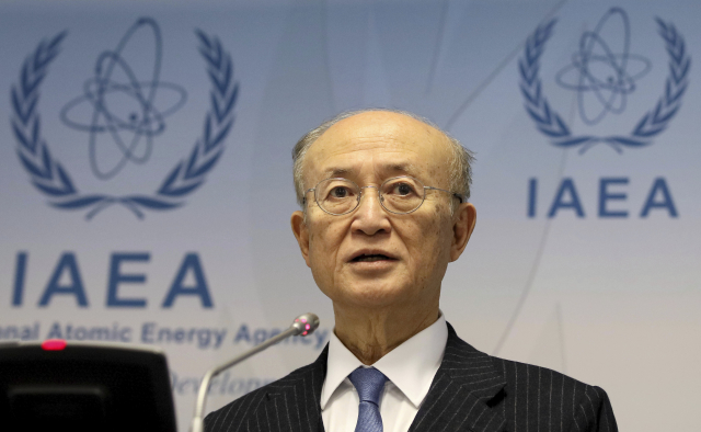 Šéf Mezinárodní agentury pro atomovou energii Jukija Amano.