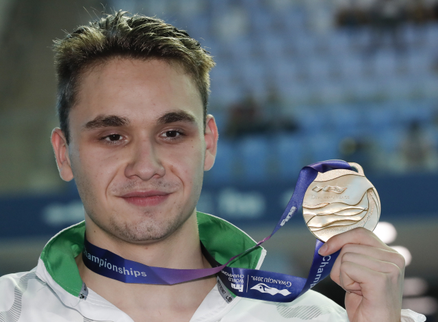 Maďarský plavec Kristóf Milák. Maďarský plavec Kristóf Milák.