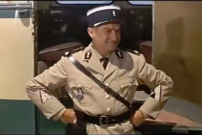 Louis de Funès v roli četníka ze Saint-Tropez.