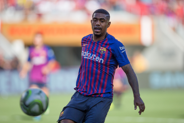 Brazilský fotbalista Malcom ještě v dresu Barcelony.