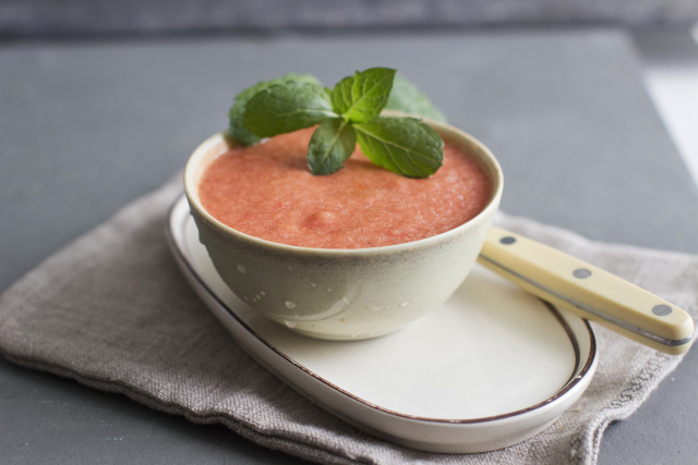 Polévka gazpacho. 