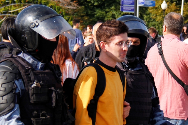 Demonstrace v Moskvě.