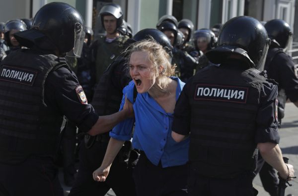 Demonstrace v Moskvě.