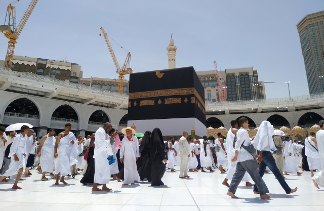 Svatyně Kaaba v Mekce.
