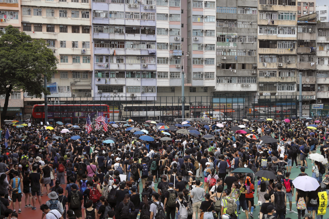 Demonstrace v Hongkongu.
