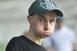 Radim Dvořáček spořádal za hodinu 190 švestkových knedlíků.