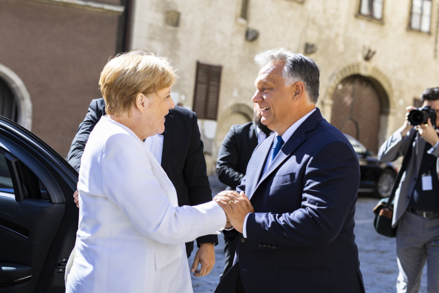 Německá kancléřka Angela Merkelová a maďarský premiér Viktor Orbán.