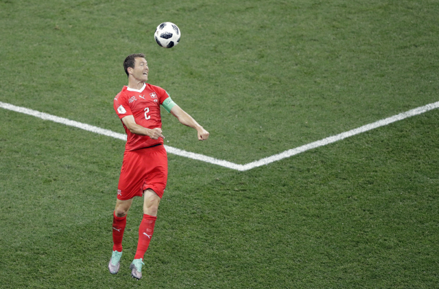 Stephan Lichtsteiner ve švýcarské reprezentaci.