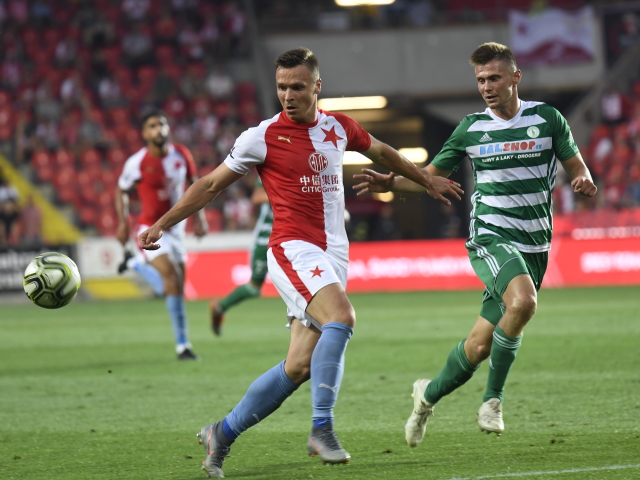 Zleva Stanislav Tecl ze Slavie a Daniel Krch z Bohemians.