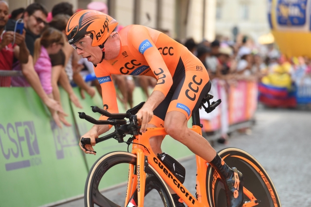 Cyklista Jan Hirt v dresu týmu CCC v roce 2017.