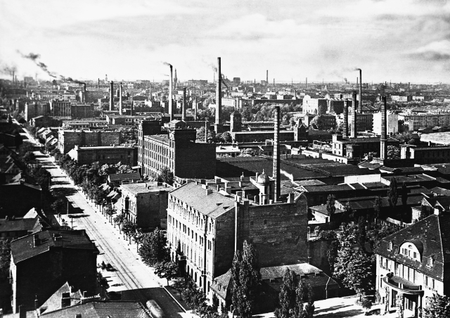 Industriální část města Lodž. 