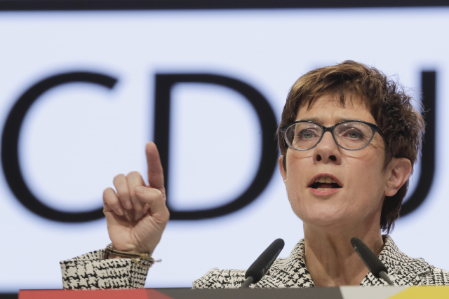 Annegret Krampová-Karrenbauerová, předsedkyně křesťanských demokratů.