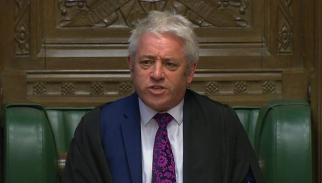 Předseda dolní komory britského parlamentu John Bercow.