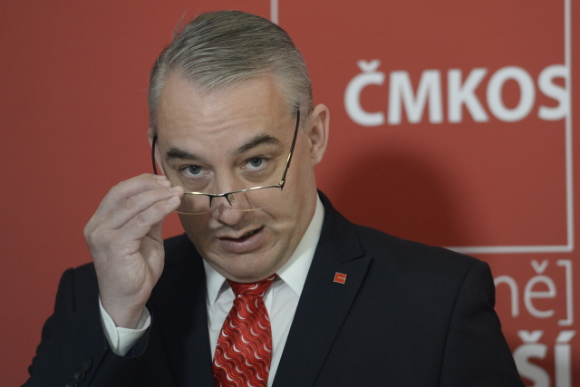 Šéf Českomoravské konfederace odborových svazů Josef Středula. 